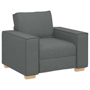 vidaXL Sill&oacute;n sof&aacute; de tela gris oscuro de 100x78x84 cm