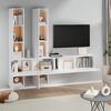 vidaXL Mueble de pared para TV madera contrachapada blanco
