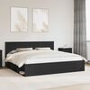 vidaXL Estructura de cama Negro 200 x 200 cm Madera de pino macizo