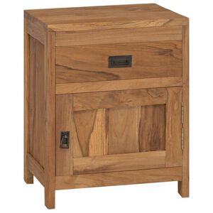 vidaXL Mesita de noche de madera de teca maciza 40x30x50 cm
