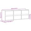 vidaXL Mueble de TV de pared con luces LED roble ahumado 130x31x45 cm