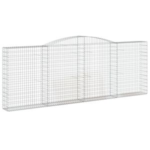 vidaXL Cesta gaviones forma arco hierro galvanizado 400x30x140/160 cm