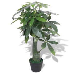 vidaXL &Aacute;rbol de la fortuna artificial con macetero 85 cm verde
