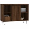 vidaXL Mueble de ba&ntilde;o madera de ingenier&iacute;a roble marr&oacute;n 80x33x60 cm