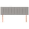 vidaXL Cabeceros 2 unidades tela gris claro 72x5x78/88 cm