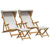 vidaXL Silla de terraza 4 pcs 3 Posici&oacute;n Madera de Eucalipto Maciza