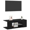 vidaXL Mueble de TV Roble Negro 90 x 39 x 30 cm Madera de ingenier&iacute;a