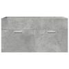 vidaXL Juego muebles de ba&ntilde;o 4 pzas madera contrachapada gris hormig&oacute;n