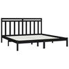 vidaXL Estructura de cama de madera maciza de pino negra 200x200 cm