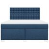vidaXL Cama box spring con colch&oacute;n tela azul 180x200 cm