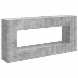 vidaXL Mesa Consola Rayado Gris Concreto 155 x 29 x 74 cm