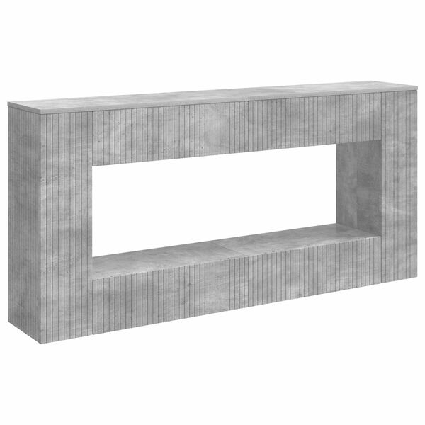 vidaXL Mesa Consola Rayado Gris Concreto 155 x 29 x 74 cm