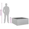 vidaXL Arriate de acero galvanizado plateado 100x100x45 cm