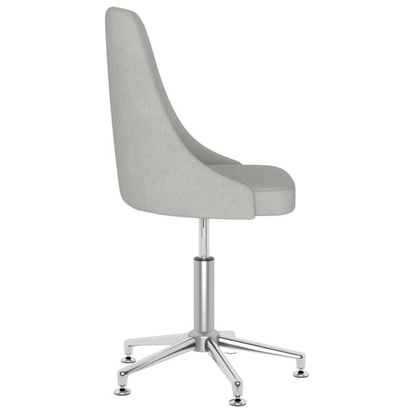 vidaXL Silla de oficina giratoria tela gris claro