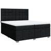 vidaXL Cama box spring con colch&oacute;n tela negro 200x200 cm