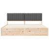 vidaXL Estructura de Cama con Cabecera Tapizada Gris oscuro