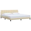 vidaXL Estructura de cama sin colch&oacute;n Hanko tela color crema 200x200 cm
