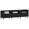vidaXL Mueble de TV Roble Negro 150 x 30 x 44,5 cm