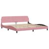 vidaXL Estructura de cama Dover terciopelo rosa 200x200 cm