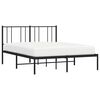 vidaXL Estructura cama sin colch&oacute;n con cabecero metal negro 120x190 cm