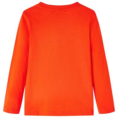 Camiseta infantil de manga larga naranja brillo 92