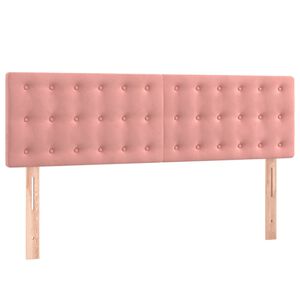 vidaXL Cabeceros terciopelo rosa 144x5x78/88 cm