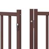 vidaXL Puerta de perros plegable 8 paneles madera &aacute;lamo marr&oacute;n 640 cm