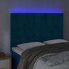 vidaXL Cabecero con luces LED terciopelo azul oscuro 144x5x118/128 cm
