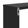 vidaXL Estantes cubo de pared 4 unidades negro brillo 22x15x22 cm