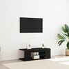 vidaXL Mueble de TV Roble Negro 90 x 39 x 30 cm Madera de ingenier&iacute;a