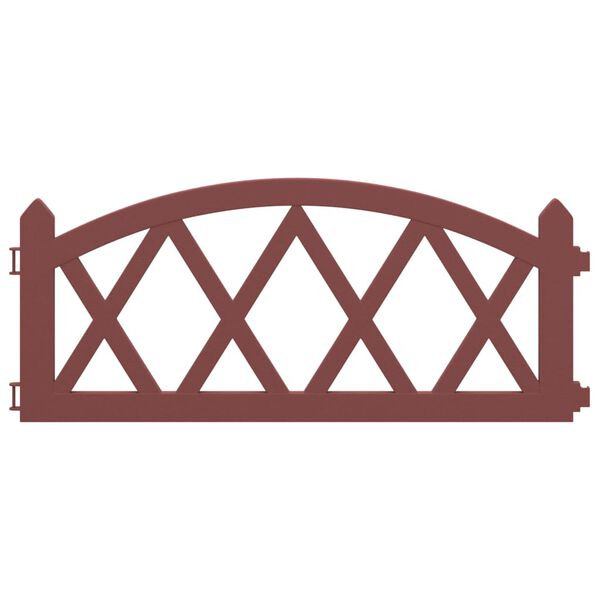 vidaXL Borduras de jardín 17 unidades PP rojo 10 m