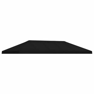 vidaXL Funda de toldo de gazebo 6 x 3 m Negro Poli&eacute;ster 190