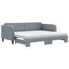 vidaXL Sof&aacute; cama nido con colch&oacute;n tela gris claro 90x200 cm