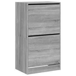 vidaXL Zapatero 2 cajones abatibles gris Sonoma 60x42x108 cm