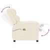 vidaXL Sillón de masaje de cuero sintético crema