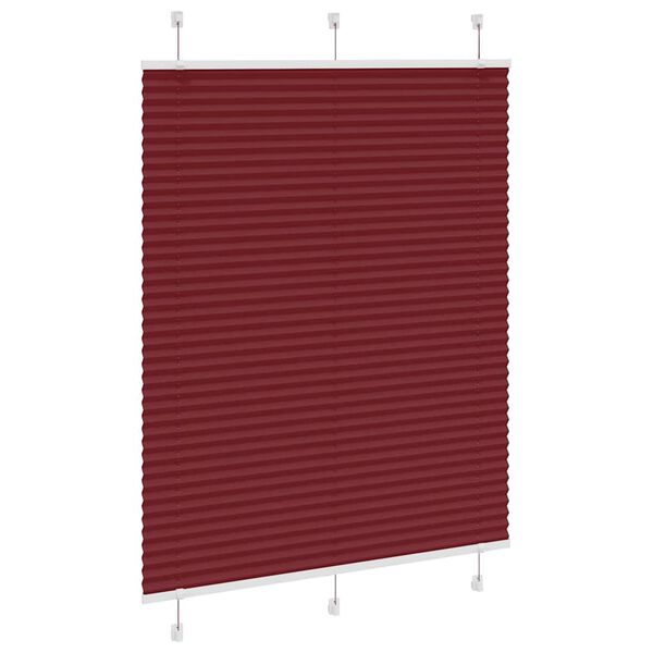 vidaXL Estor Plisado rojo burdeos 105x150 cm Tela Ancho 104,4 cm