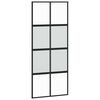 vidaXL Puerta corredera con herrajes negro 90x205 cm vidrio templado