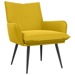 vidaXL Sill&oacute;n Amarillo Terciopelo