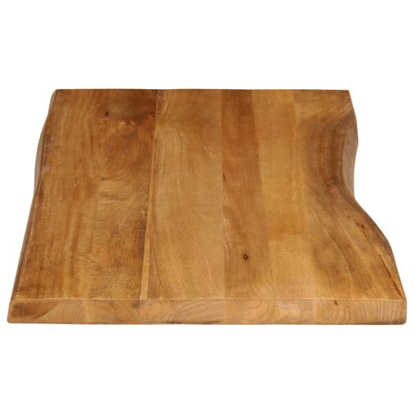 vidaXL Tablero de mesa borde natural madera maciza mango 100x60x3,8 cm