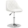 vidaXL Taburete de cocina de cuero sint&eacute;tico blanco