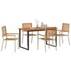 vidaXL Conjunto de Comedor de Jard&iacute;n 5 pcs Beige