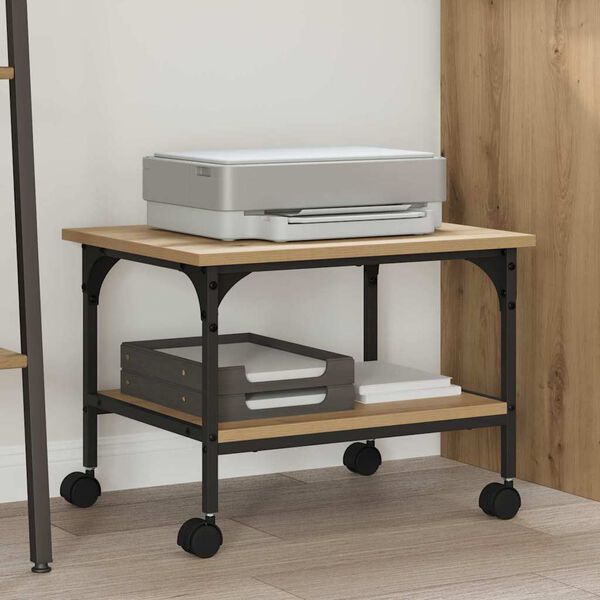 vidaXL Soporte para Impresora Roble artesanal 50 x 40 x 38 cm