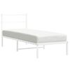 vidaXL Estructura cama sin colchón con cabecero metal blanco 80x200 cm