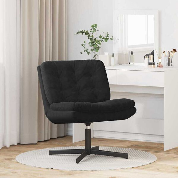 vidaXL Sillón Relax giratorio Negro 63 x 75 x 76 cm Terciopelo