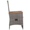 vidaXL Juego de comedor para jard&iacute;n de 5 piezas gris