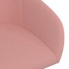 vidaXL Sillas de comedor giratorias 6 unidades de terciopelo rosa