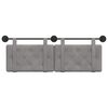 vidaXL Cabecera Colgante Gris Claro 130 x 55 x 5 cm Terciopelo