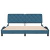vidaXL Estructura de cama sin colch&oacute;n terciopelo azul 180x200 cm