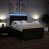 vidaXL Cama box spring con colch&oacute;n tela negro 160x200 cm