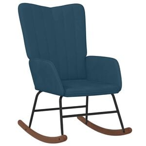 vidaXL Silla mecedora de terciopelo azul
